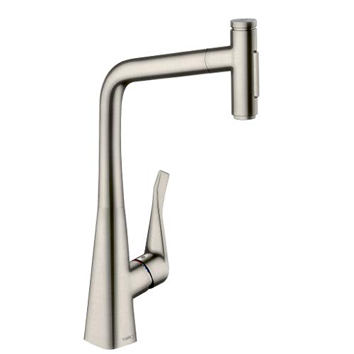 hansgrohe metris küchenarmatur edelstahl finish mit rdanschlüssen