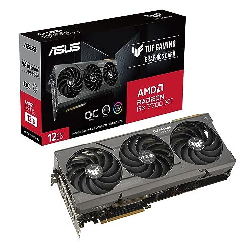 asus tuf gaming radeon rx 7700 xt grafikkarte, 12 gb gddr6, tuf-rx7700xt-o12g-gaming