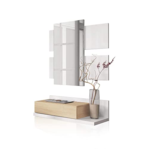 Flurablage mit schublade und spiegel, habitdesign