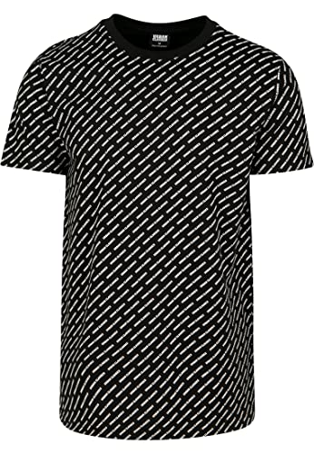 Produktbild: urban classics t-shirt herren schwarz allover logo medium