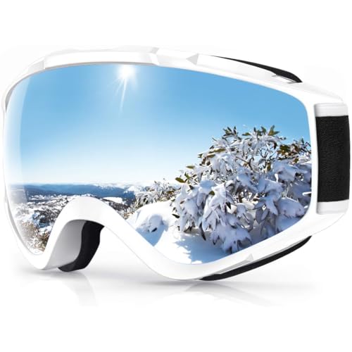 findway ski snowboard goggles otg für brillenträger, unisex, uv-schutz, anti-fog