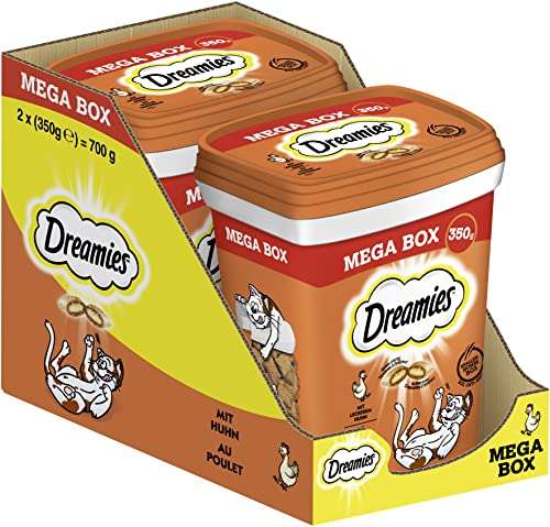 Dreamies Katzensnacks Huhngeschmack 2x350g - knusprige und cremige Leckerlis