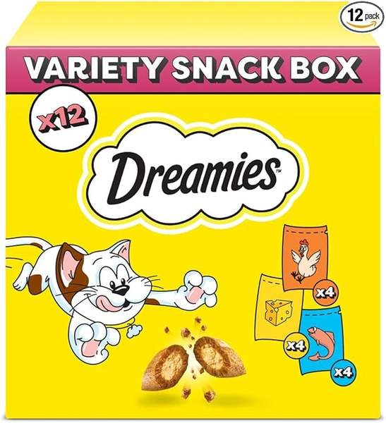 DREAMIES Katzensnacks Huhn Käse Lachs 12x60g Spar Abo