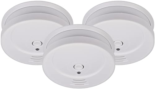 Brennenstuhl Rauchmelder Set 3X RM C 9010, austauschbare Batterie, geprüfte Sicherheit EN 14604, weiß