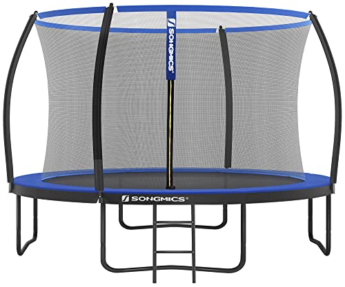 trampolin outdoor rund 244 305 366 427 cm von SONGMICS mit sicherheitsnetz und leiter