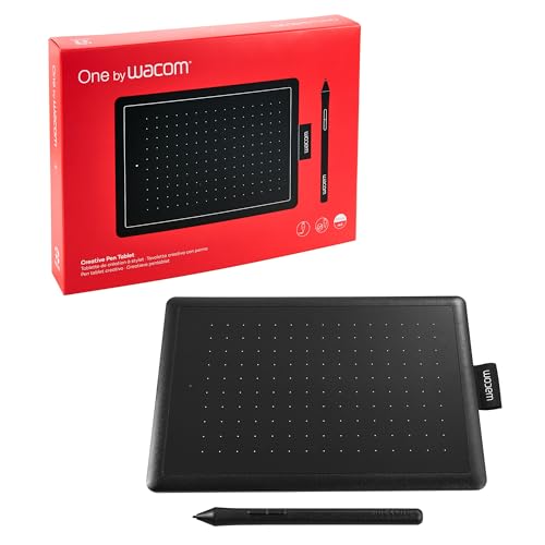 wacom stifttablett small schwarz rot, drucksensitiver stift für windows, mac, chromebook