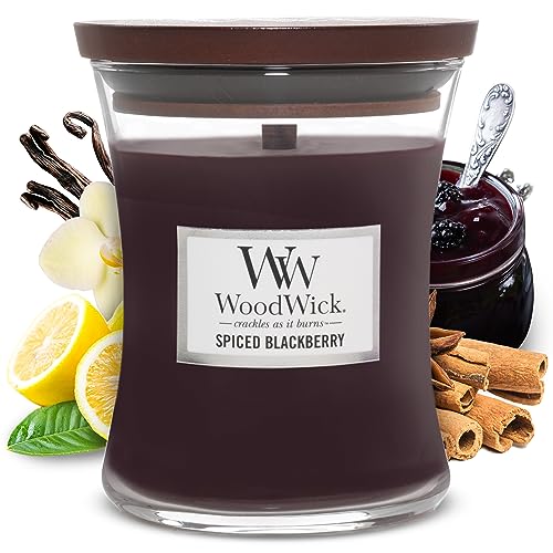 woodwick duftkerze spiced blackberry mit hourglass und pluswick innovation