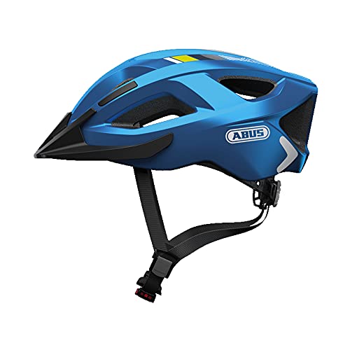 abus aduro 2.0 fahrradhelm mit licht, sportlicher helm für städtischen verkehr