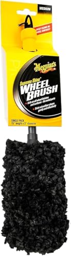 meguiar's felgenbürste supreme wheel brush medium - sichere felgenreinigung, mikrofaser