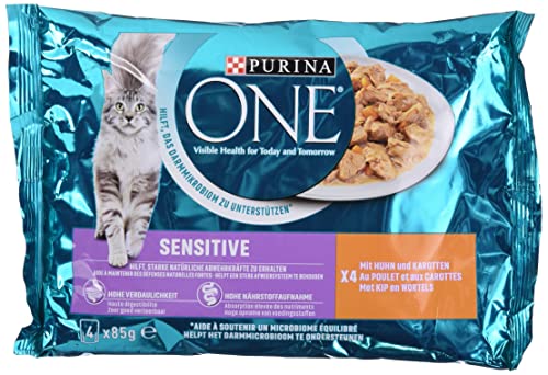 purina one katzenfutter nass huhn in sauce zarte stücke 4er pack 4 x 85g