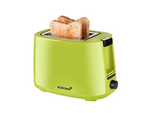 toaster korona 21133 2-scheiben mit brötchenaufsatz 7 bräunungsstufen 750 watt grün