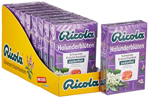 ricola holunderblüten bonbons zuckerfrei vegan 10 x 50g mit 13 alpenkräutern