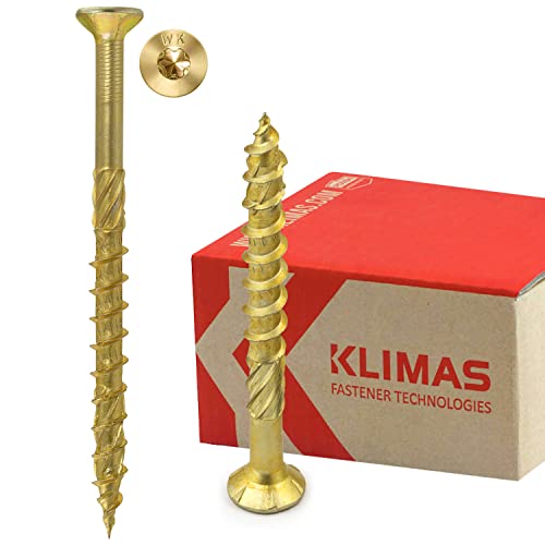 Produktbild: klimas torx schrauben 6 x 120 mm gelb senkkopf schrauben packung mit 100