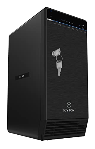 ICY BOX 8-fach usb-c 3.1 gehäuse mit lüfter, aluminium, single
