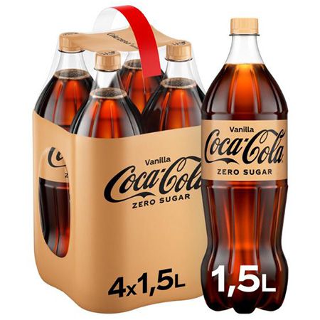 coca-cola zero sugar vanilla 4x1,5l ab 4,76 - 1,19 pro flasche