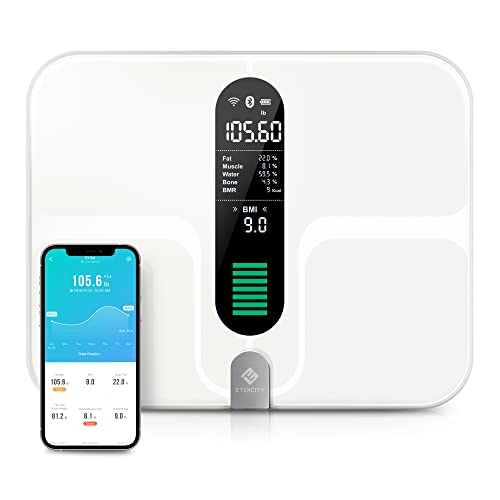 Produktbild: etekcity körperfettwaage wlan, smart waage mit 13 körperwerten bis 180 kg