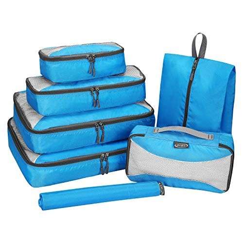Packing Cubes Organizer 3/6/7 Stück für Koffer Faltbare Kleidertasche Gepäck