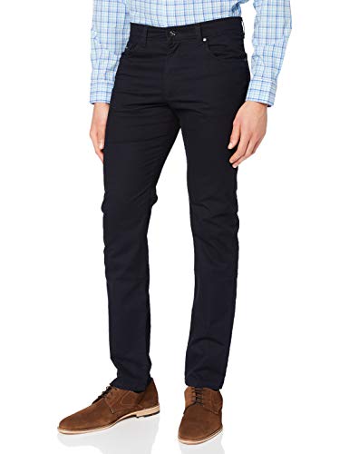 bugatti herren hose schwarz blau cotton stretch five-pocket regular fit langlebig