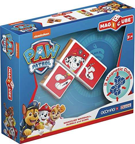 geomag MagiCube paw patrol 078 marshall, rubble und zuma 3 magnetwürfel