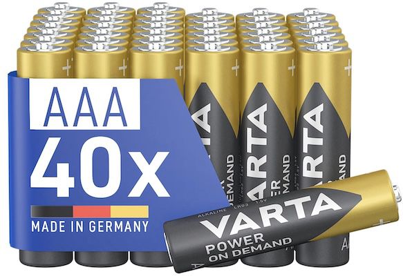 varta 40er pack aaa batterien für 14,80 euro statt 19 euro