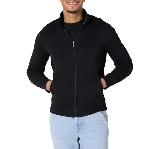 amazon essentials fleece-jacke herren mit reißverschluss dunkelgrau