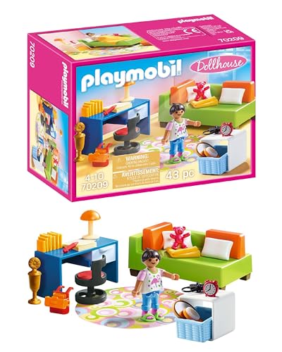 PLAYMOBIL dollhouse 70209 jugendzimmer mit figur und zubehör für kinder ab 4 Jahren