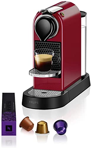 nespresso kapselmaschine krups xn7415, 1260 watt, 19 bar, 1 l wassertank, rot