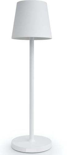 led-tischlampe smart-j wiederaufladbar mit touch-schalter, 3 lichttemperaturen, modern, weiß