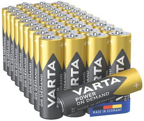 varta power on demand aa mignon batterien 40er pack ab 13,29 euro statt 19 euro