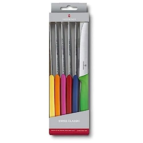 victorinox tomatenmesser 11 cm, 6-teilig, mehrfarbig, rostfreier stahl, wellenschliff