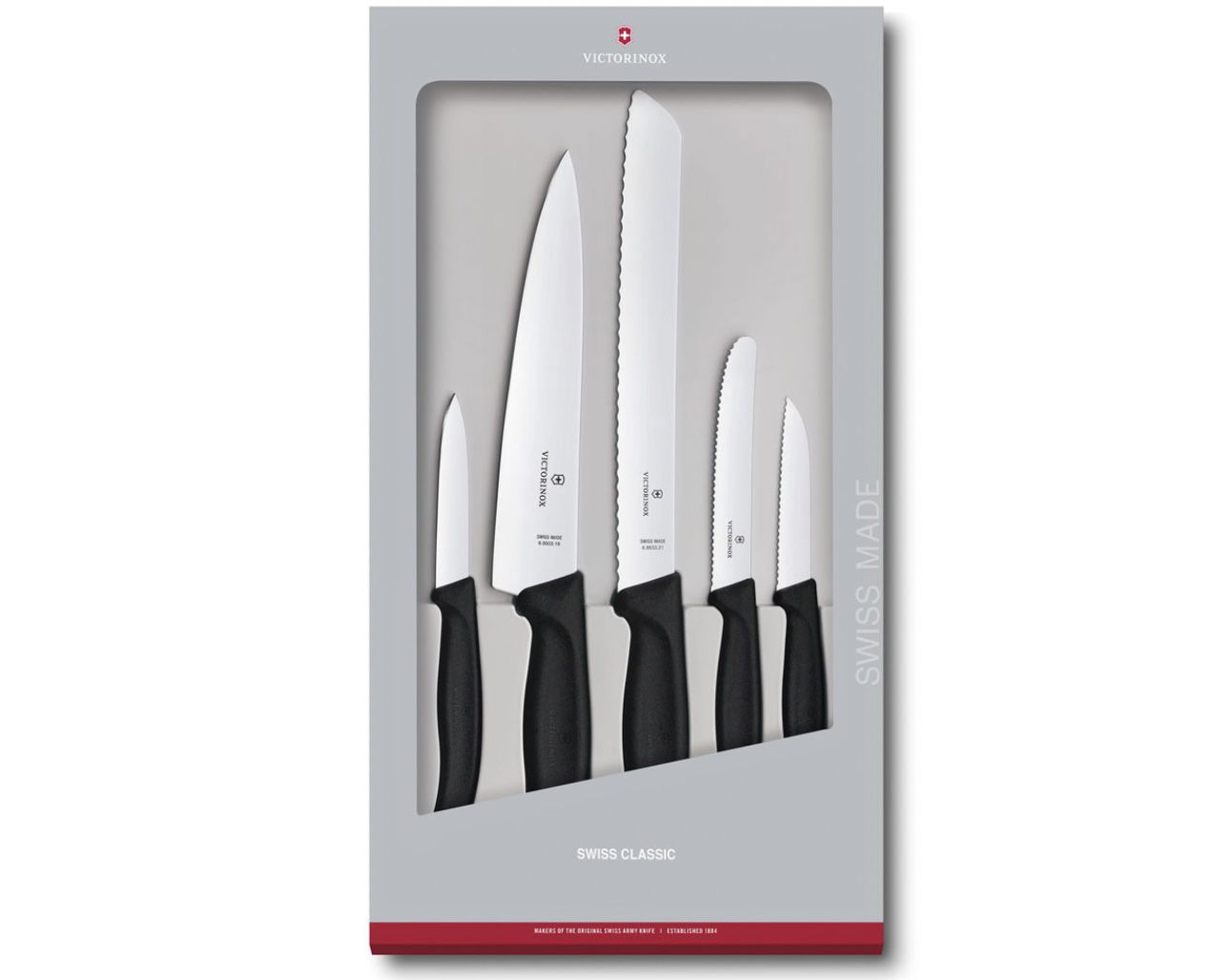 victorinox swiss classic küchengarnitur 5-teilig schwarz für 61,99 statt 76