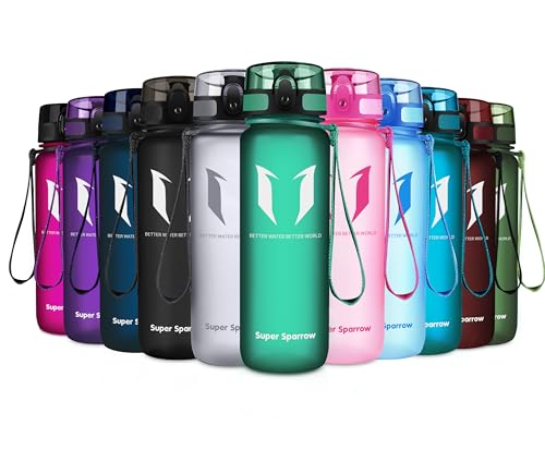 Produktbild: super sparrow trinkflasche tritan wasserflasche 350ml 500ml 750ml 1000ml bpa-frei leicht nachhaltig sportfitness outdoor