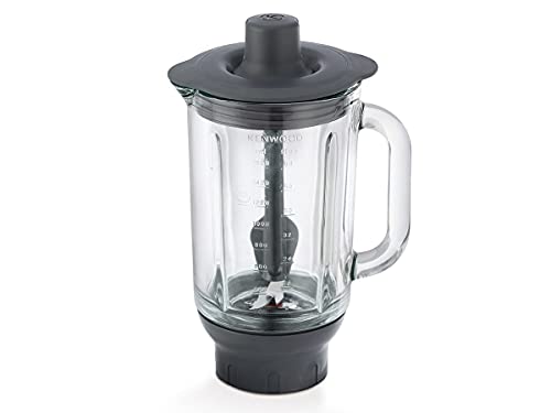 kenwood glas-mixaufsatz kah359gl für chef küchenmaschinen, hitzebeständig, anthrazit/silber