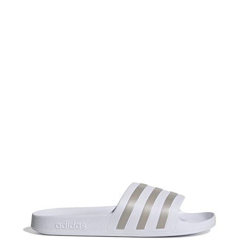 adidas adilette shower rutschen unisex, cloud white/platinum, 40.5 EU