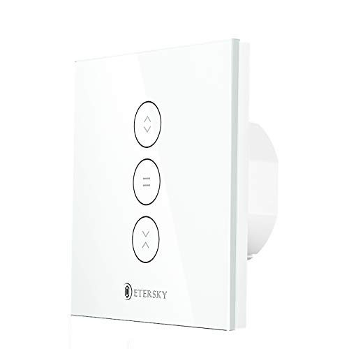 smart shutter timer switchable led, etersky wi-fi jalousien mit touch panel, kompatibel mit alexa und google assistant