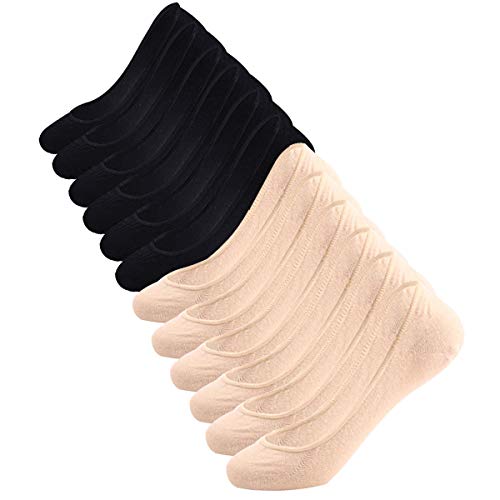 Produktbild: ecombos 6 paar sneaker socken damen unsichtbare füßlinge mit silikonstreifen