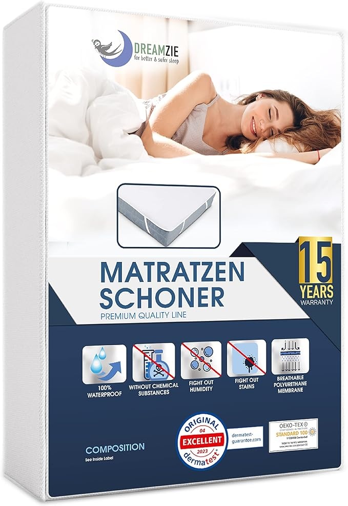 Matratzenschoner 180x200 Wasserdicht Atmungsaktiv Oeko-TEX Made in EU