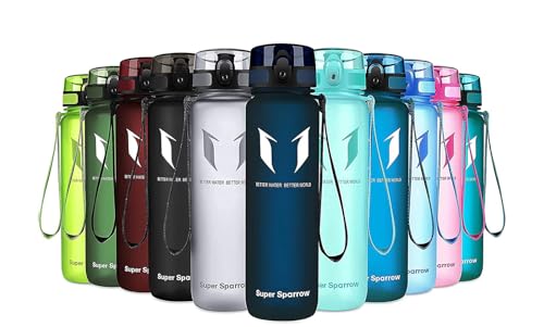 super sparrow trinkflasche - bpa-frei, 350ml bis 1000ml - sport- und outdoor-flasche