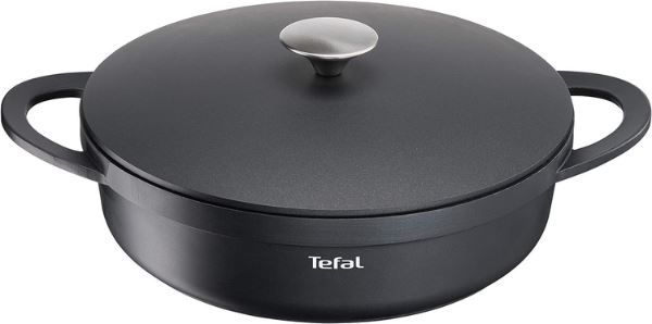 tefal trattoria aluguss servierpfanne 28cm mit deckel, günstig für 66,49