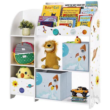 songmics kinderzimmerregal mit 2 aufbewahrungsboxen, jetzt 48,39