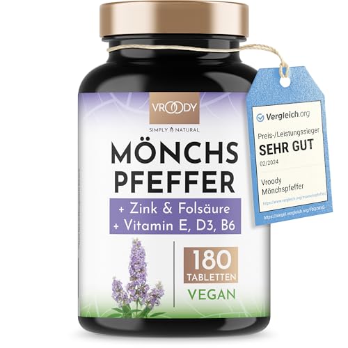 mönchspfeffer plus hochdosiert 180 tabletten mit folsäure zink vitamin d3 calcium b6