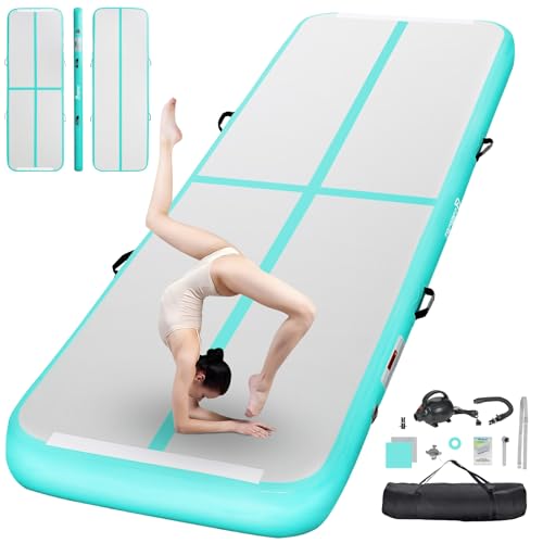 fb sport airtrack mat 10/20 cm dick tumbling mat mit luftpumpe und tragetasche