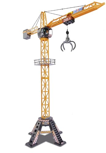 Dickie Toys kran spielzeug mit fernbedienung, drehbar, 350 cm, greifarm, seilwinde