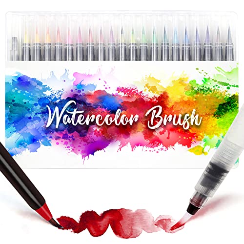 aquarellstifte brush pen set 24+1 von amteker, pinselstifte, geschenk für mädchen 6-11 Jahre