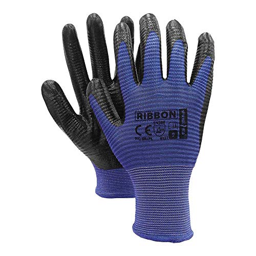 reis ribbon_nb9 schutzhandschuhe blau-schwarz größe 9 oder 11 12 stück