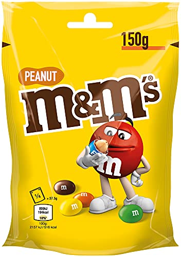 m&m's erdnuss schokolade mit erdnusskern, schokoladengeschenk, 150 g packung