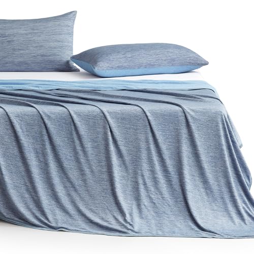 Produktbild: elegear 2 in 1 kühlende mikrofaserdecke, weiche baumwolldecke, 200 x 150 cm, blau