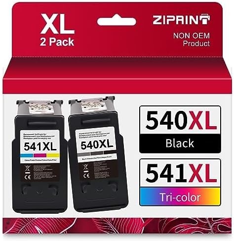 drucken mit ZIPRINT 540 541 XL Druckerpatronen für Canon Pixma TS5150 MG3650 (2-Pack)