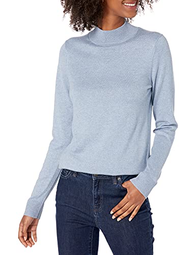 amazon essentials leichter pullover damen stehkragen indigoblau meliert xl