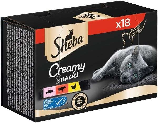 sheba creamy snack leckerbissen 18er pack ab 5,04 euro statt 8 euro